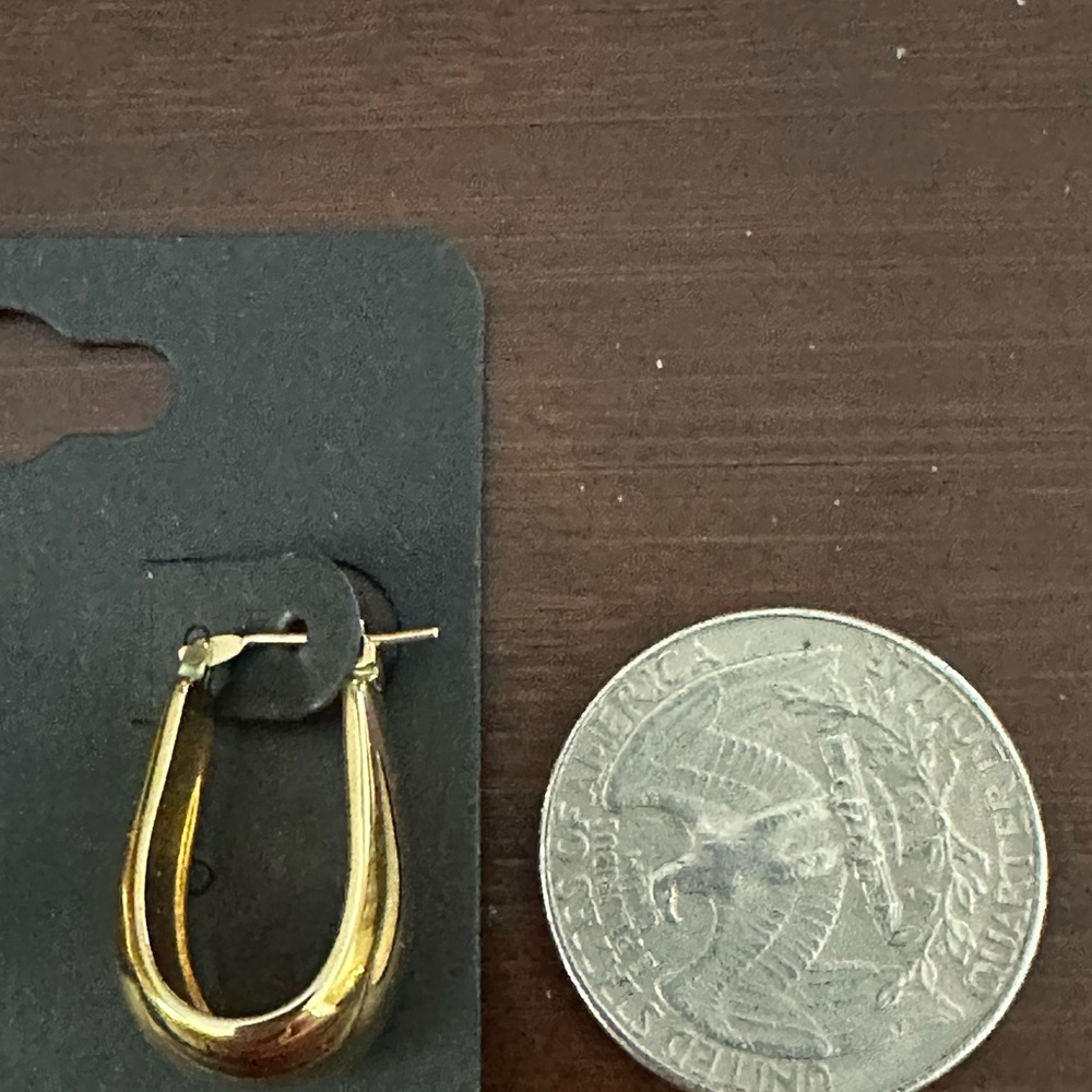 NAPIER Vintage Gold Tone Hoop Earrings - Picture 5 of 6